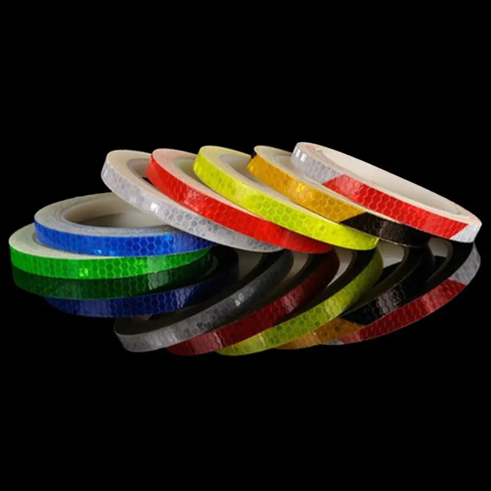 Safety Reflective Stickers Motorcycle Reflective Film Tape For Cycling Warning Strip Bicycle Wheel Decor Bike Reflective Tape