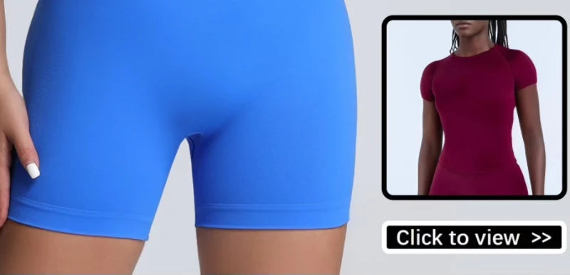 HISTELLO Gym Shorts 4.5" Women Fitness Sports Biker Shorts Low Waist Running Pants Workout Scrunch Butt Yoga Seamless Leggings