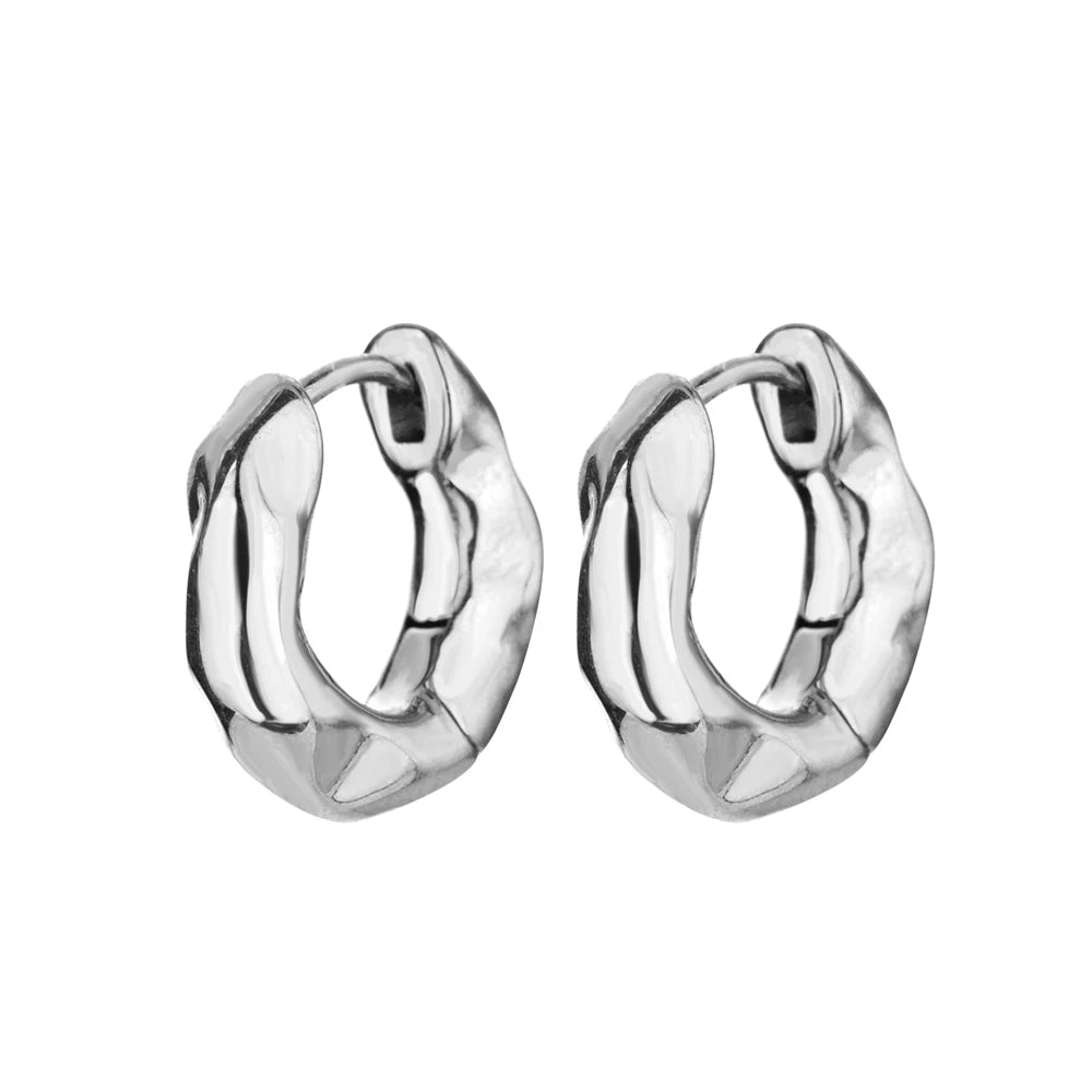 Stainless Steel Pendientes Earrings for Women Gold Color New In Geometric Small Hoop Earrings 2024 Trend Wedding Jewelry Gift