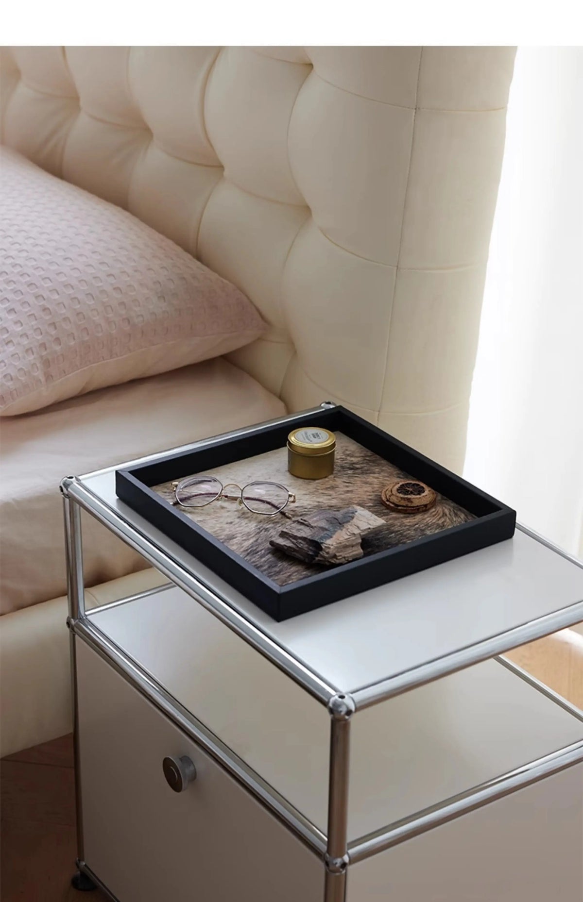 Medieval Horsehair Wooden Trays Light Luxury High Aromatherapy Entrance Trays Jewelry Exquisite Home Accessories Dienblad XYTP40