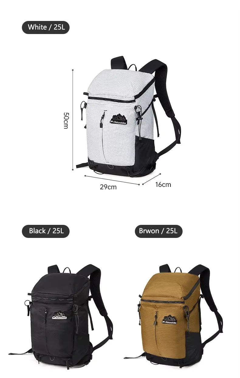 Naturehike Backpack Man Women 25L 30L Large Capacity Shoulder Bag Outdoor Climbing Hiking Portable Lightweight Waterproof Bag