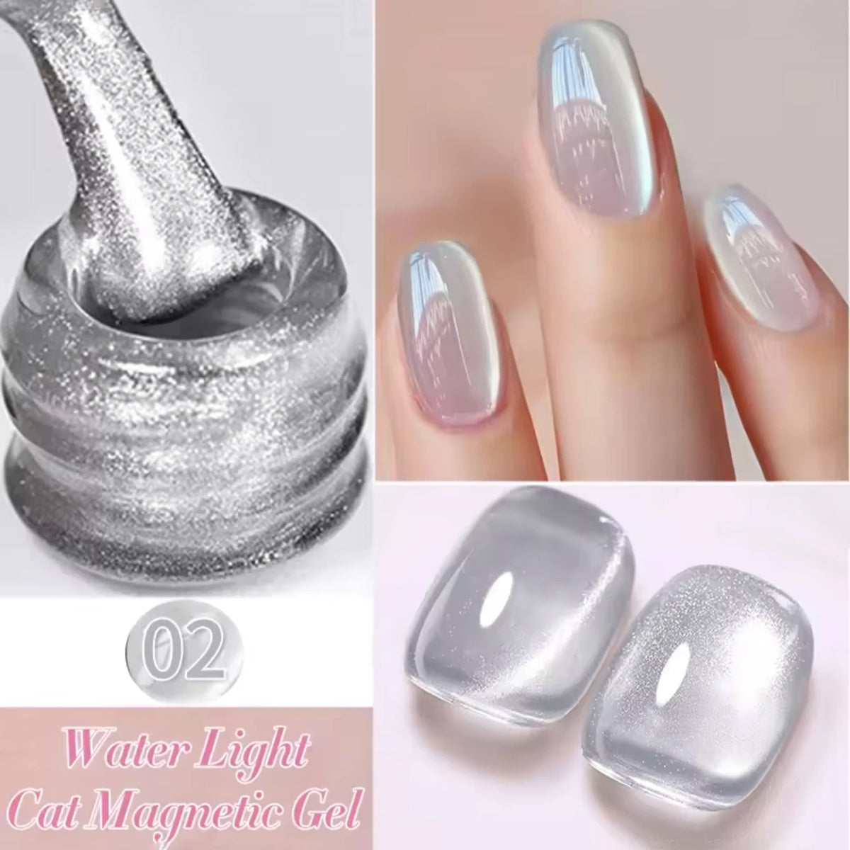 1-12pcs WS Summer Nails White Pink Blue Black Glass Bead Magnetic Gel Nail Polish Semi Permanent UV Soak Off Nail Art Decoration