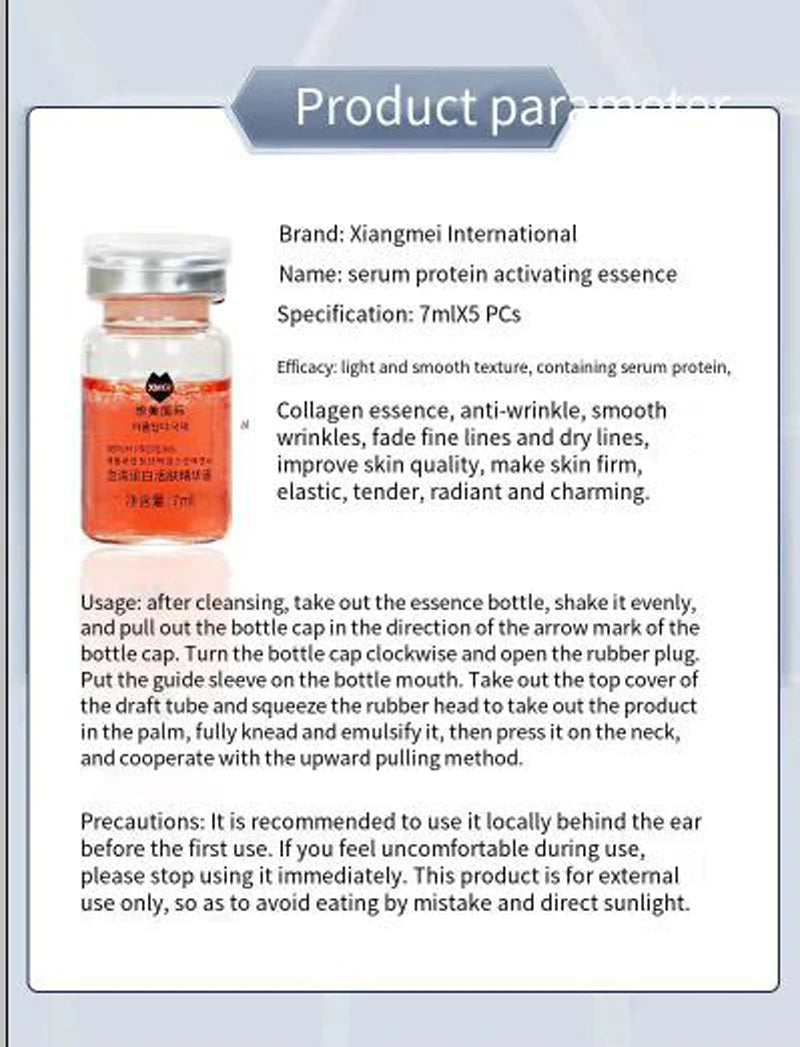 High Quality Serum Protein Collagen Anti-Wrinkle Essence End Wrinkle Essence, Firming Moisturizing Fast Absorption