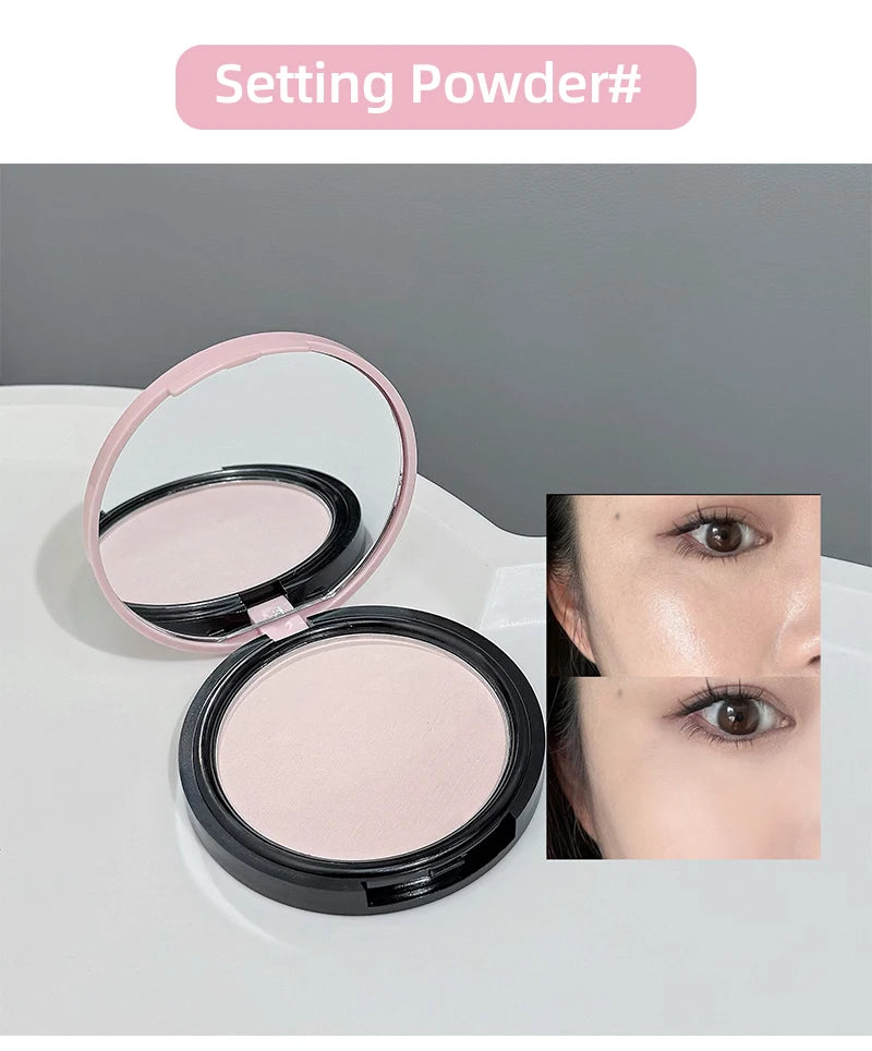 Multipurpose Makeup Set 4PC Liquid Lipstick,1 Pressed Powder,1 Face Blush,1 Eyeliner,1 Mascara,1 Eyebrow Pencil Korean Cosmetics