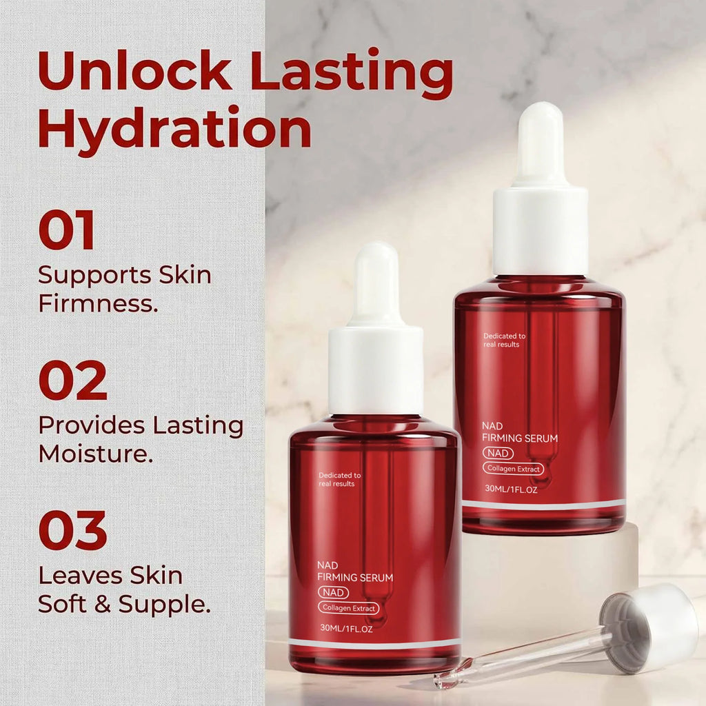 NAD+ Firming Facial Serum with Collagen Peptides Boost Skin Elasticity Smooth Fine Lines Hydrating Care for All Skin Types 30ml