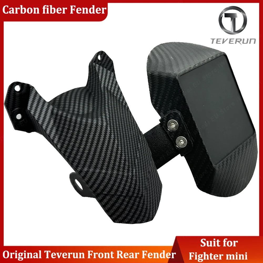 Original Teverun Fighter Mini Carbon Fiber Front Fender for Teverun Fighter Mini Pro Extended Rear Mudguard for Fighter Mini