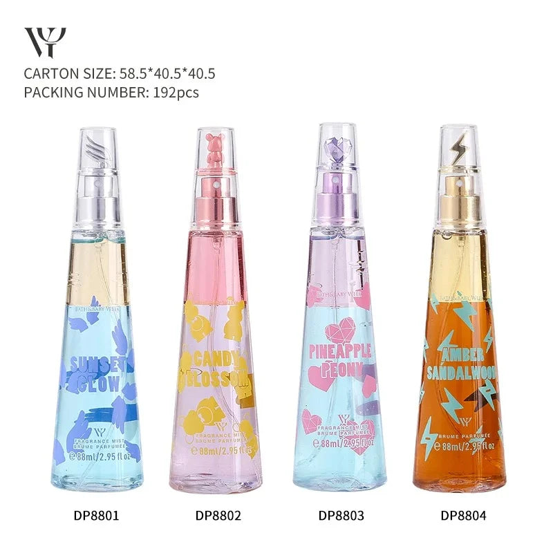 Women's Body Deodorant Spray, Southeast Asian Perfume Middle East Long-lasting Scent Floral and Fruit Scent 88ml Girl Gifts