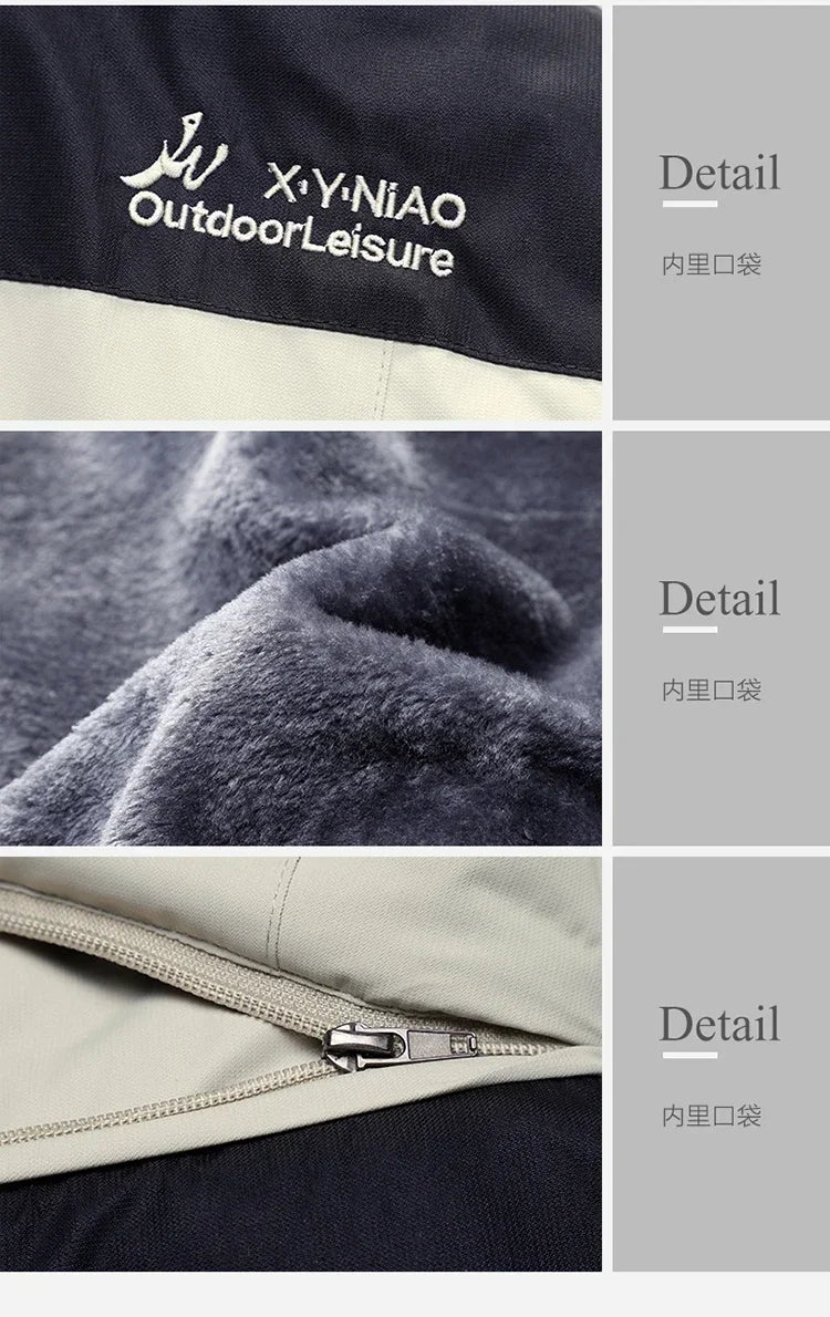 Men's Casual Warm Jackets Mens Plus Velvet Thickening Hooded Coats Ski Suit Coat Winter Jacket Men Parka 6XL 7XL 8XL Jacket