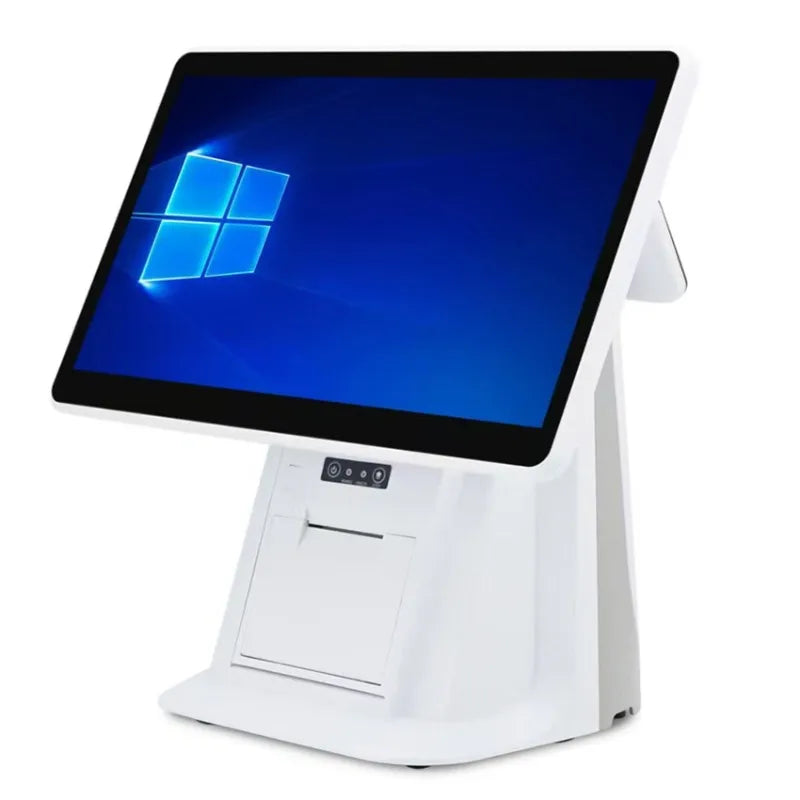 15 Inch Wall Mounted All In One Touchscreen POS Cash Register Single Dual Screen Retail Store Restaurant Ordering Machine