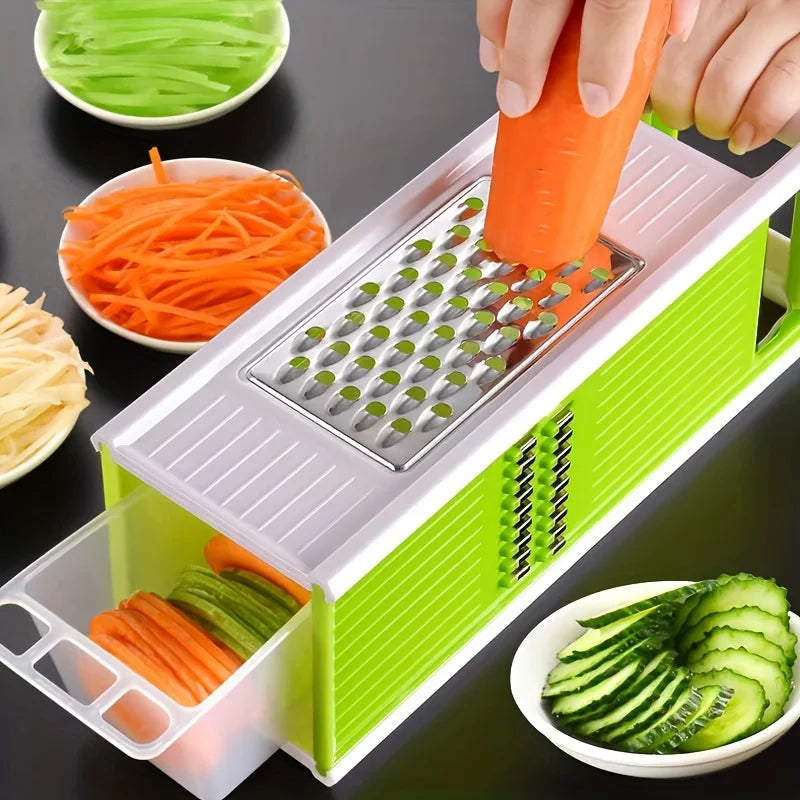 Multi-functional Manual Stainless Steel Vegetable Cutter Slicer Household Potato and Fruit Grater Creative Kitchen Gadgets