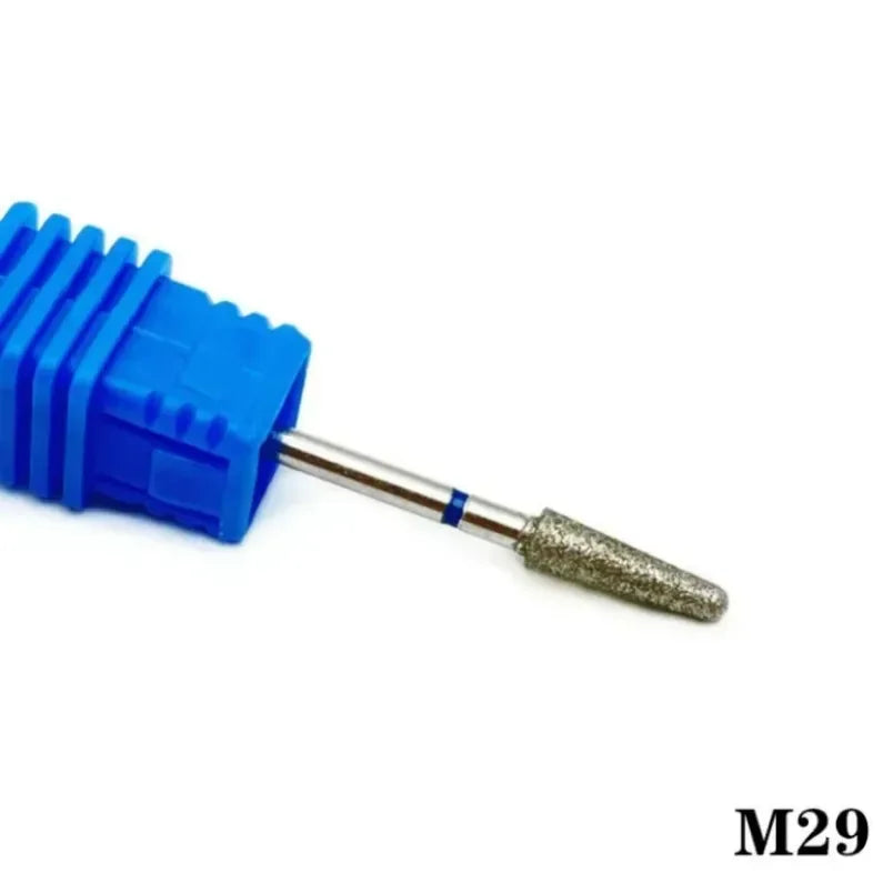 Flame Cone Cuticle Clean Nail Drill Bit 3/32'', Professional Safety Carbide Diamond Nail Bit Nail Cleaner for Cuticle Dead Skin