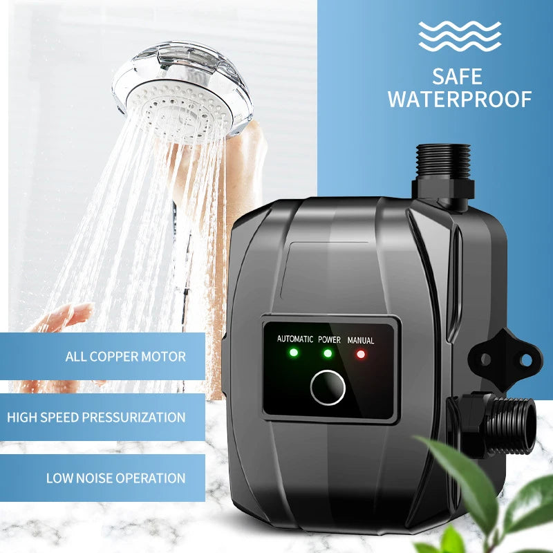 110V/220V New Automatic Booster Pump Tap Water Pipeline Booster Water Heater Shower Shower Bath Water Pressure Pressurized Mute