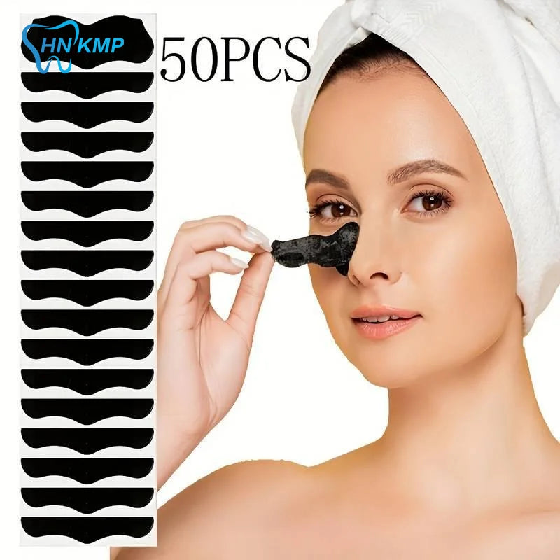 50Pcs Nose Blackhead Remover Mask Shrink Pore Acne Nose Deep Cleansing Skin Care