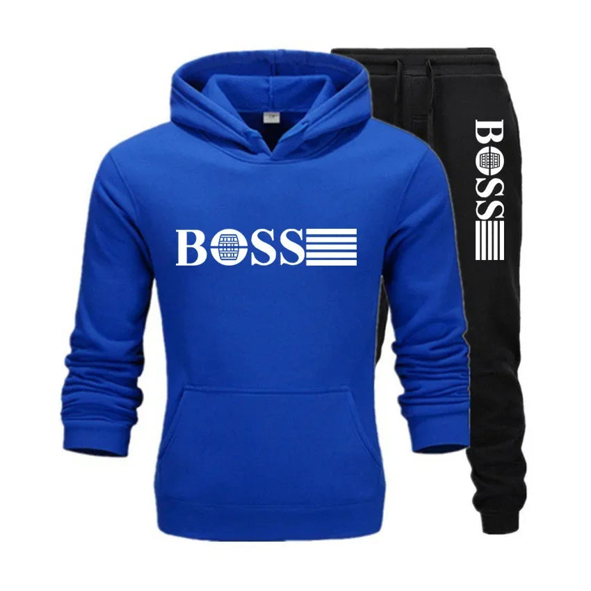 Autumn and winter two-piece sportswear, men and women's casual sportswear, with fashionable hoodie.