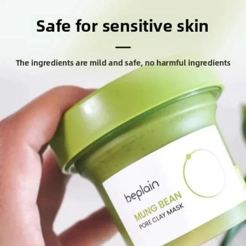 Korean Green Mung Bean Pore Clay Mask Cleansing Moisturizing Oil Control Blackhead Removal Cleansing Mud Mask Pore Care 120ml