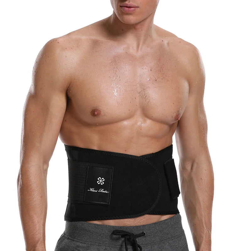 Men Body Shaper Waist Trainer Slimming Fitness Belt Weight Loss Fat Burning Sport Girdle Sweat Trimmer Workout Cincher Shapewear