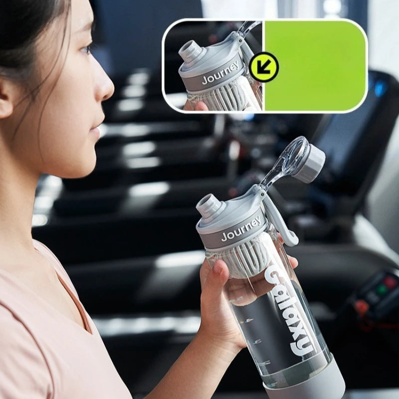 Large Capacity 800ml Fitness Water Jug with Removable Filter, Transparent Sports Bottle, Leak-Proof Fitness Hydration Bottle