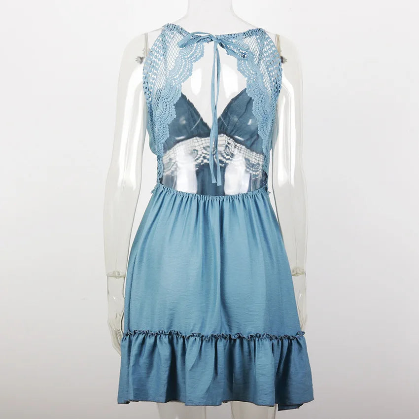 Sexy Strapless Floral  Waist Dress Cross-Border Elegant Cotton Blend Wrap Chest Style No Sleeve Summer New Arrival