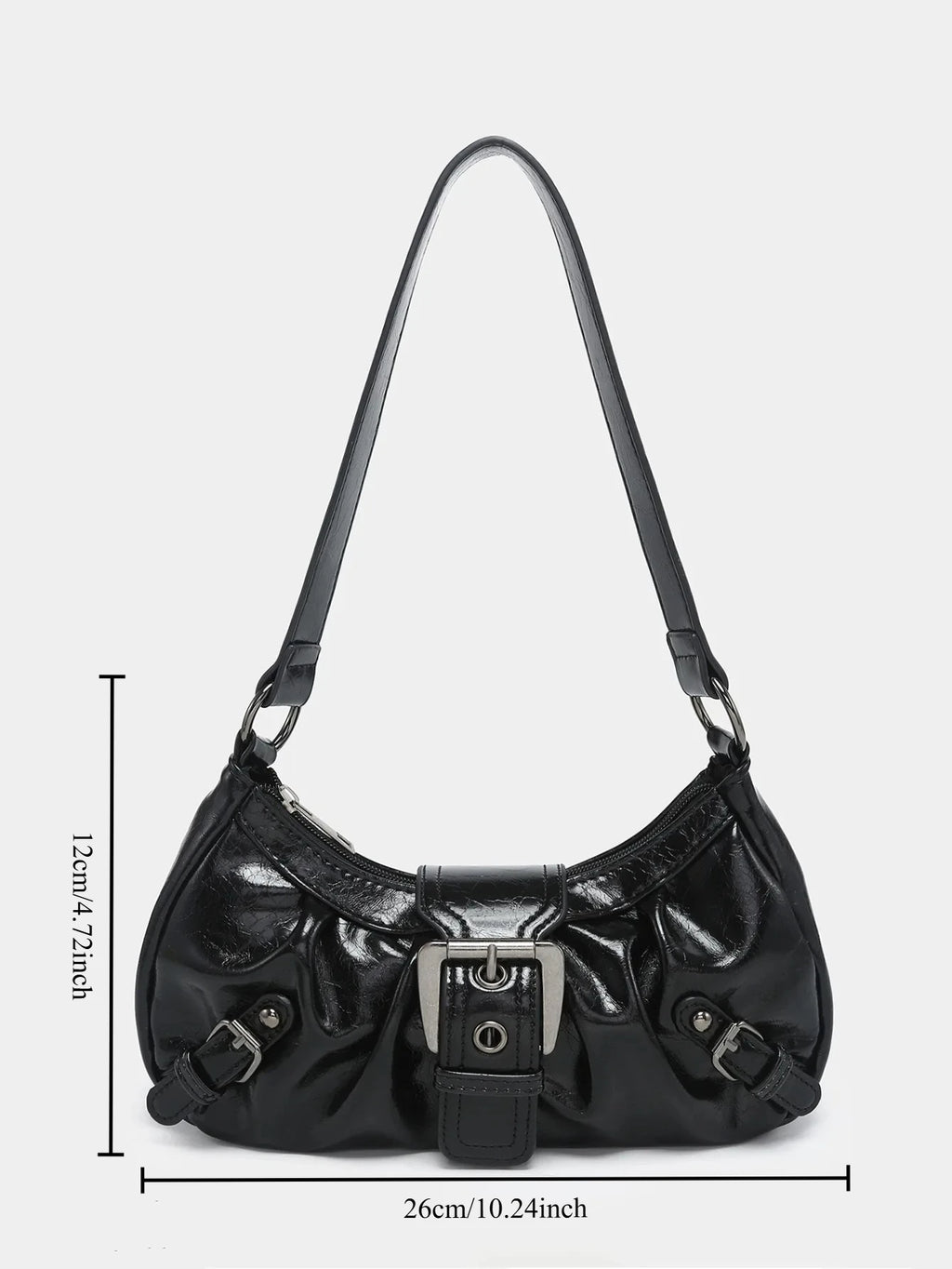 Spicy Girl Y2K Wasteland Style Vintage Leather Shoulder Armpit Bag 2025 Spring Hot Selling Maillard Style Retro Style Small Bag