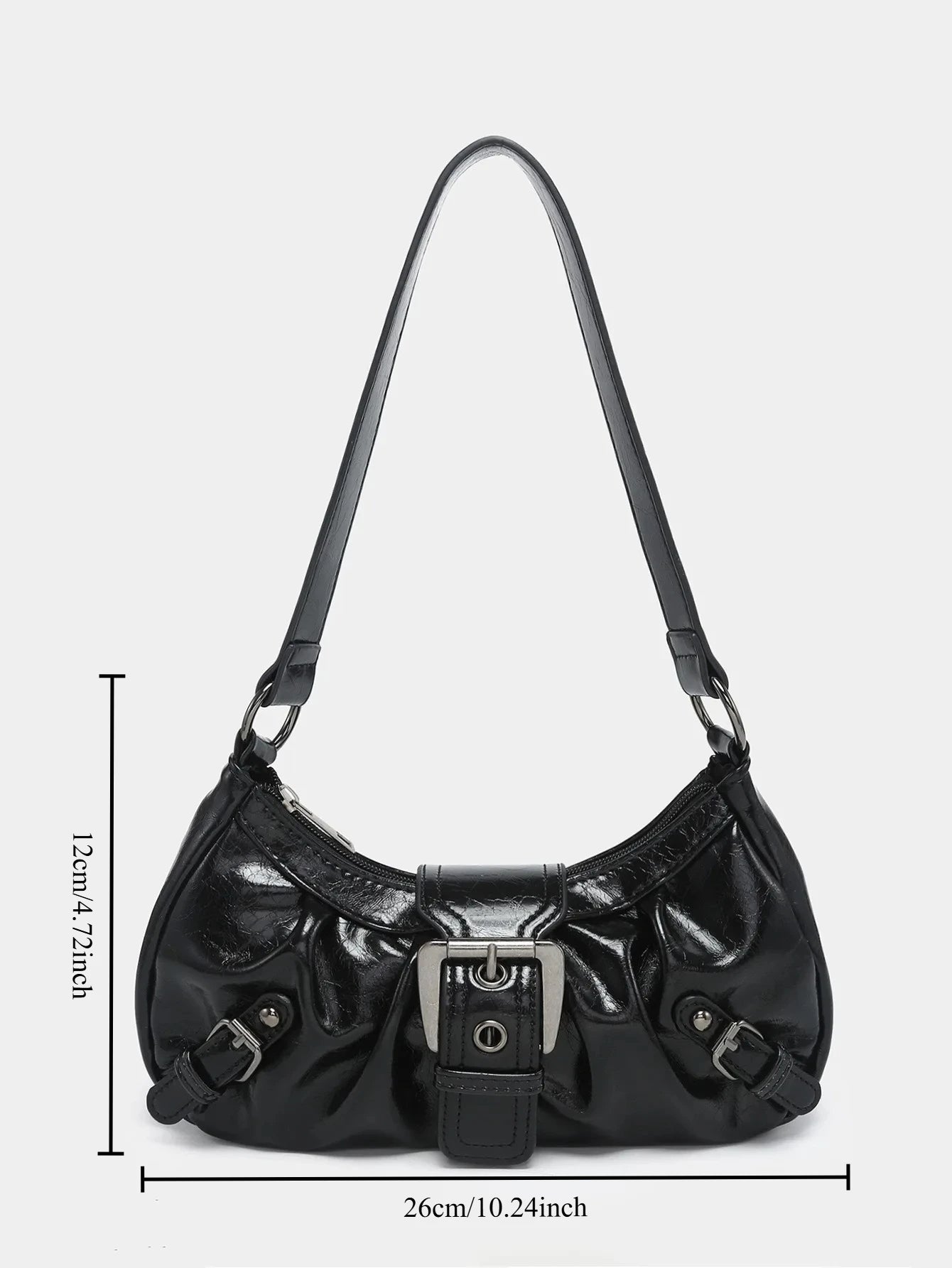 Spicy Girl Y2K Wasteland Style Vintage Leather Shoulder Armpit Bag 2025 Spring Hot Selling Maillard Style Retro Style Small Bag