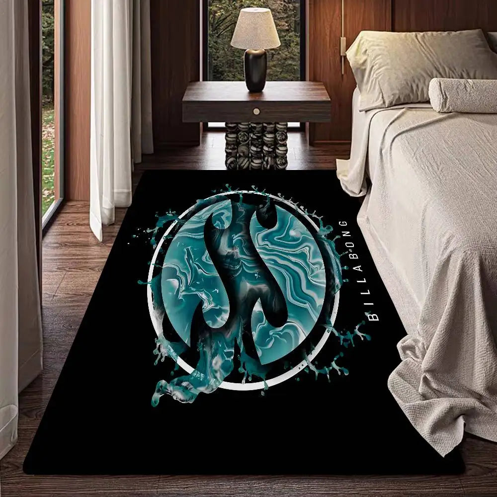 Fashion Billabongs Anime Room Mats Cheaper Anti-slip Modern Living Room Balcony Printed Modern Home Decor