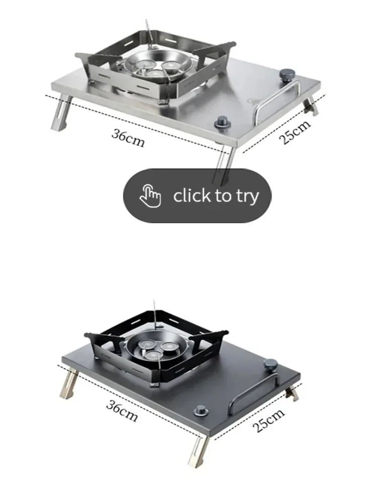 IGT Half-Unit Gas Stove 7200W High Power Stainless Steel IGT Burner Plate Folding Camping Igt Gas Burner BBQ Grill Desktop Stove