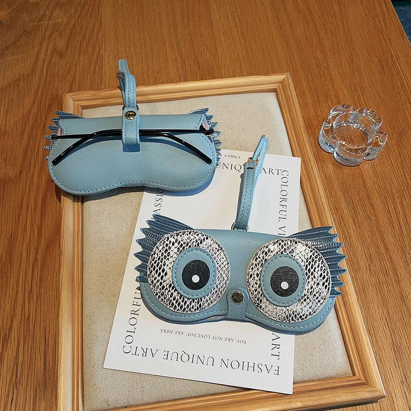ins cartoon cute glasses case portable men and women sunglasses myopia glasses organizer bag protective sleeve glasses bag charm