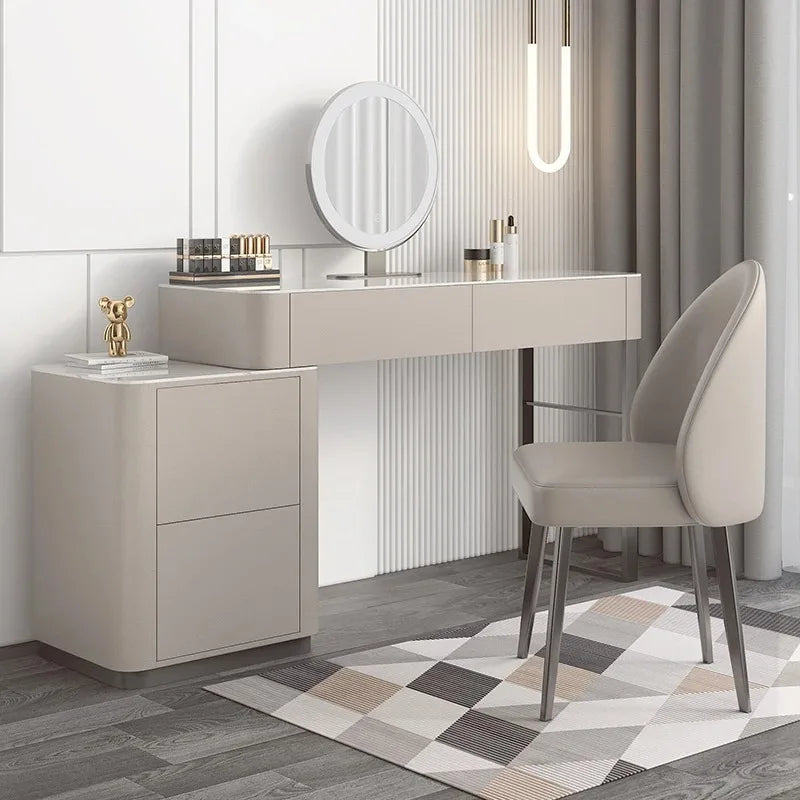 Modern Vanity Table with Mirror & Storage