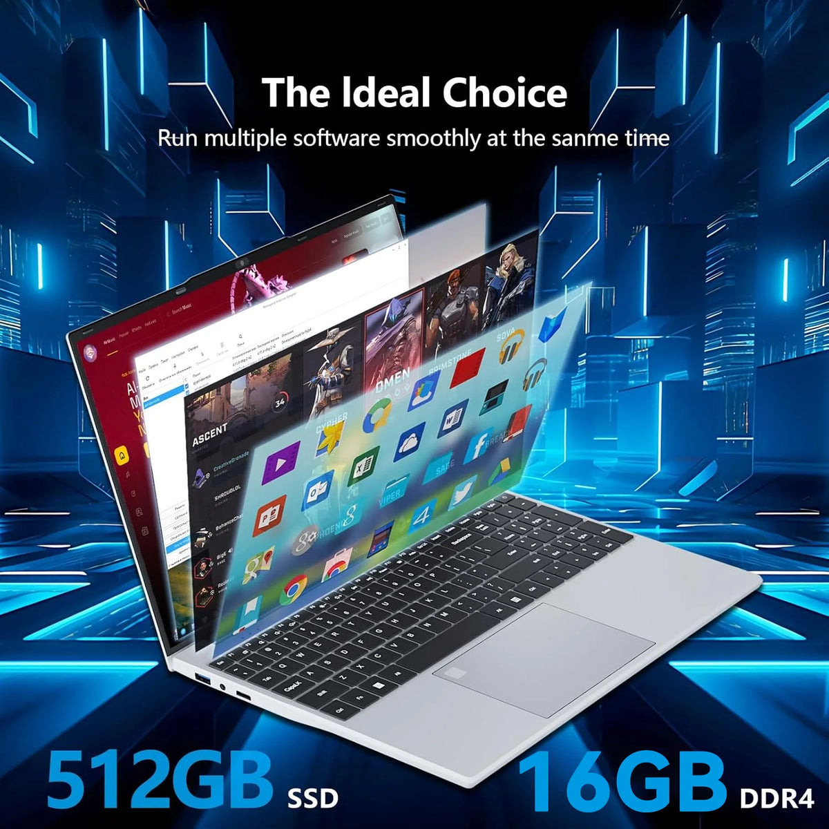 Intel Core I9-10980HK 15.6 Inch Backlit Keyboard Fingerprint Unlock Laptop Windows 11 Office Study NoteBook Gaming Computer PC