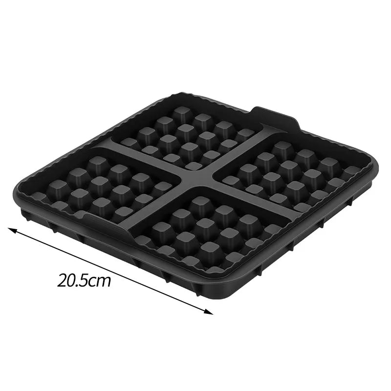 Square Waffle Maker Mold for Air Fryer, Non-Stick Baking Tray Compatible with 4-7QT,for Belgian Waffles,Pancakes,Dishwasher Safe