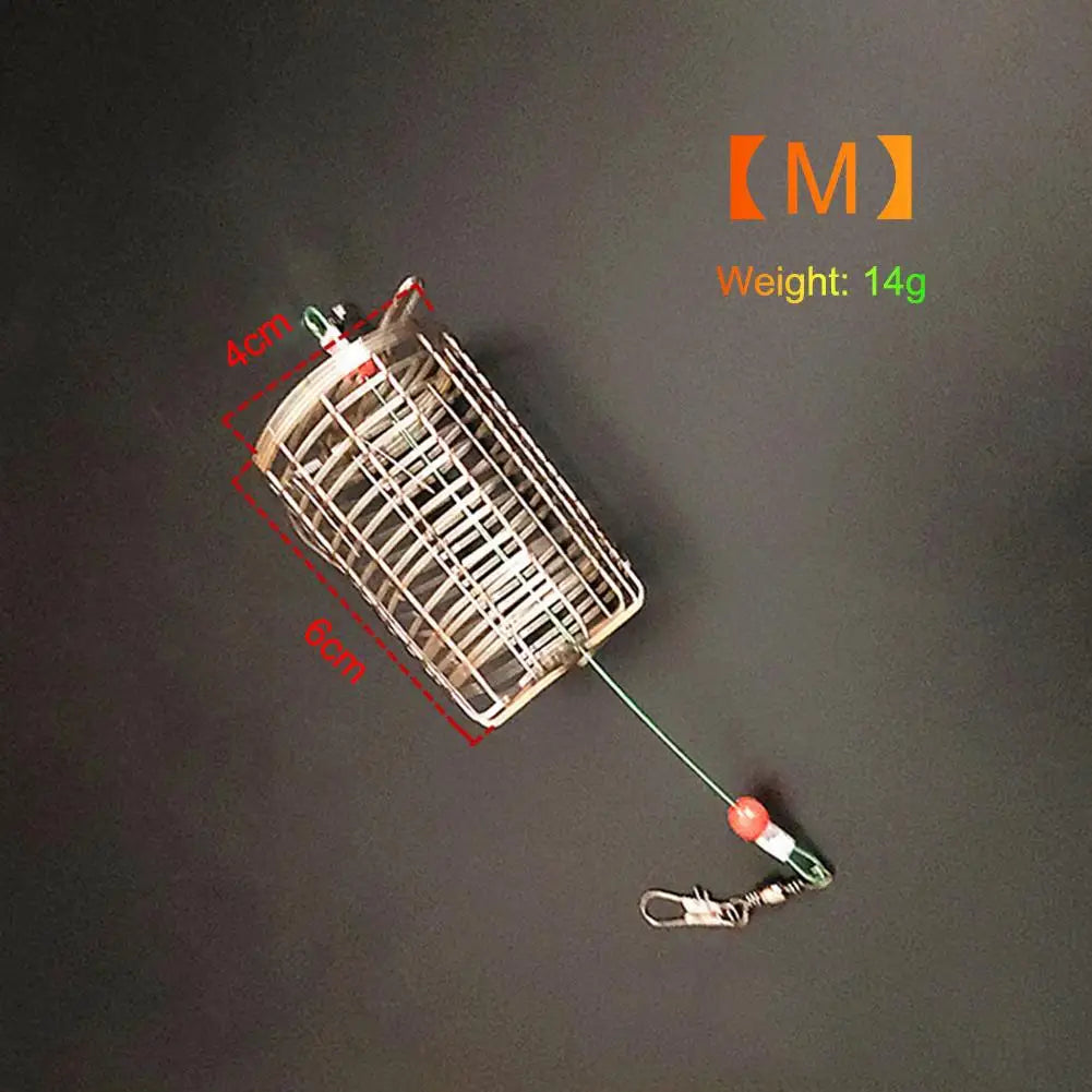 5Pcs Fishing Feeder Cage Stainless Steel Carp Lure Attracting Mesh Cage Fishing Feeder Holder Fishing Accessories