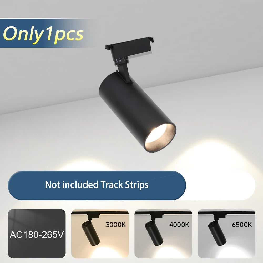Bright Track Spotlight AC180-265V COB Ceiling Lighting Indor for Living Room Store Track Lights Set Rail Decor Led Track Lamp