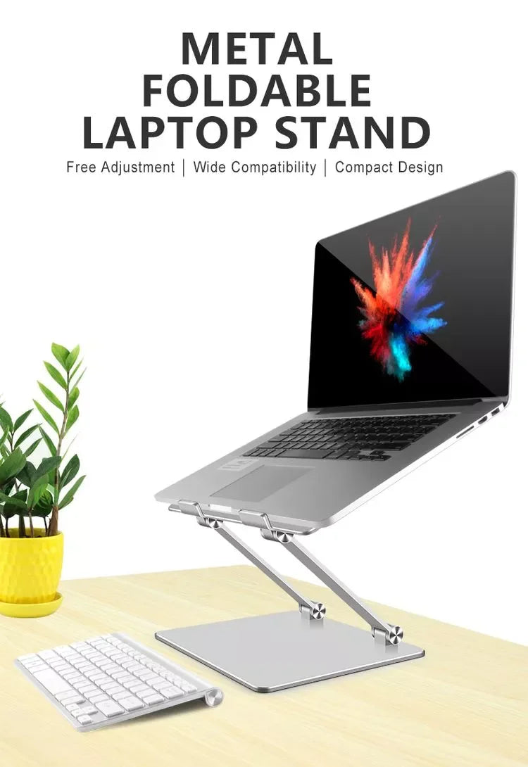 Height Adjustable Laptop Stand Compatible with MacBook Pro/Air 7-17.3 Inch Laptop Aluminum Laptop Stand Foldable dj Laptop Stand