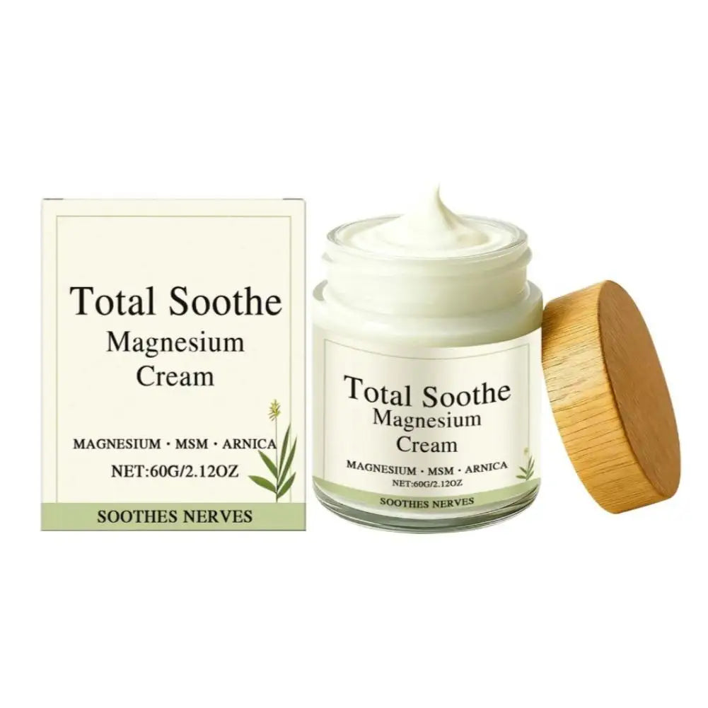 Magnesium Soothing Moisturizing Cream Deep Hydration Quick Absorb Comfort Massage Long Lasting Daily Skin Care for Dry Skin