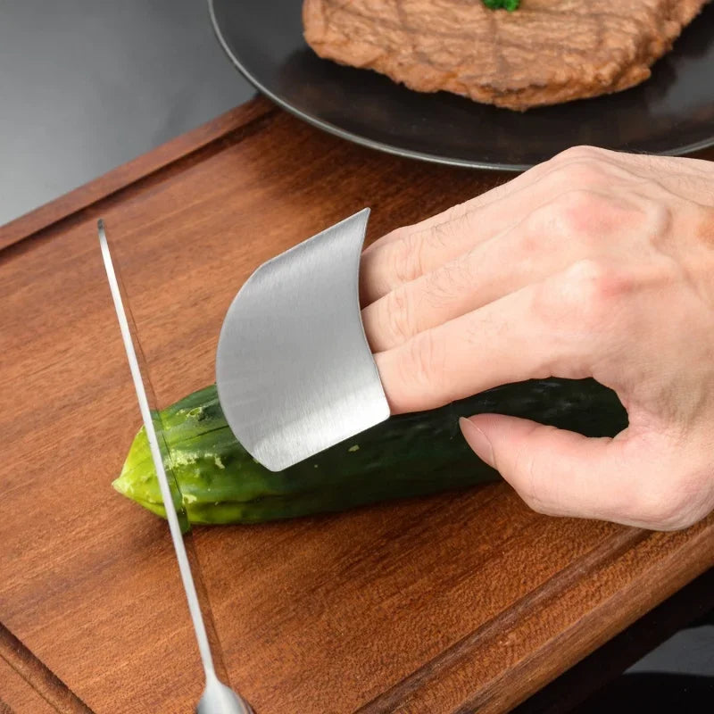 Stainless Steel Finger Protector Anti-cut Finger Guard Safe Vegetable Cutting Hand Protecter Kitchen Gadgets Kitchen Accessories
