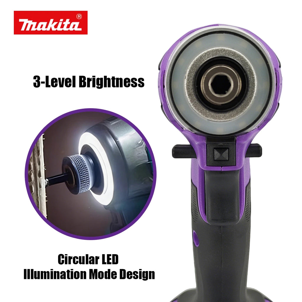 Makita DTD173 180Nm Violet Brushless Drill Power Tool for Home Improvement And DIY Electric Wood/Bolt/T-Mode