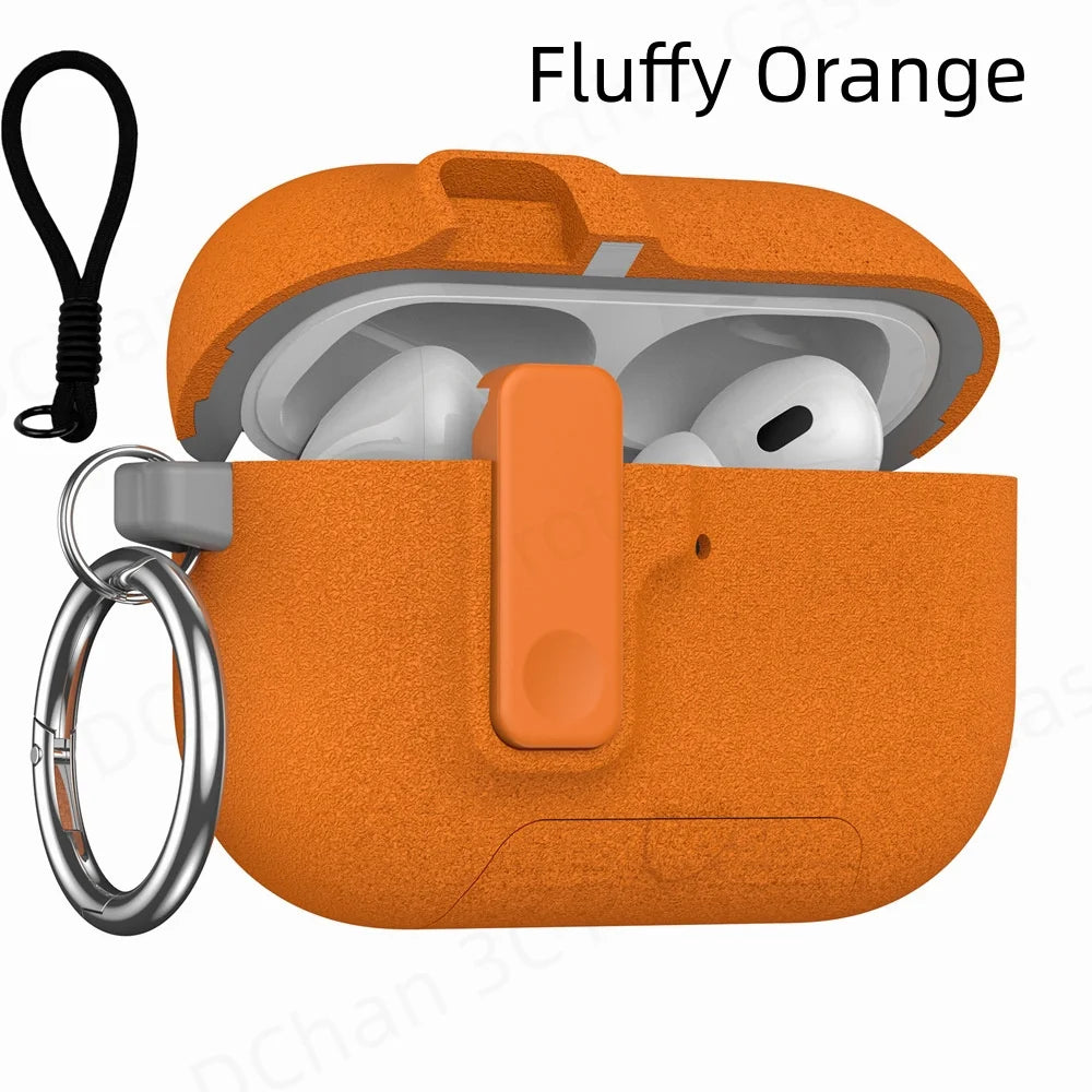 For AirPod Pro 3 Case with Keychain Lanyard Anti Loss Headphone Cover Sand Stone Switch Case for Men Women Air Pods Pro 3 Cases