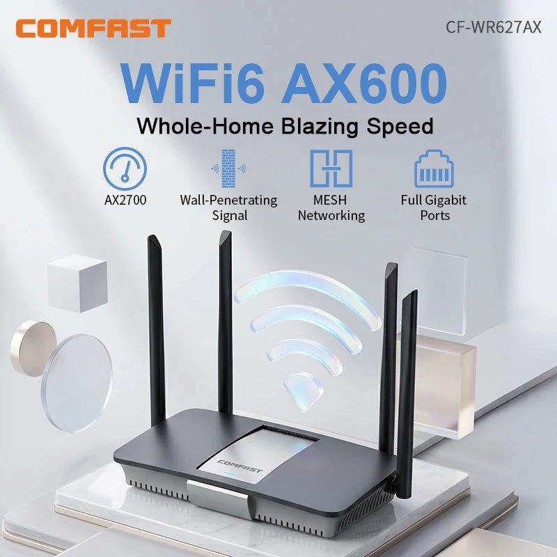 COMFAST BE3600 WiFi7 Portable Mesh Router Dual 2.5G Port 3570Mbps Dual Band USB3.0 Type-C Power Gaming Wireless WiFi Router