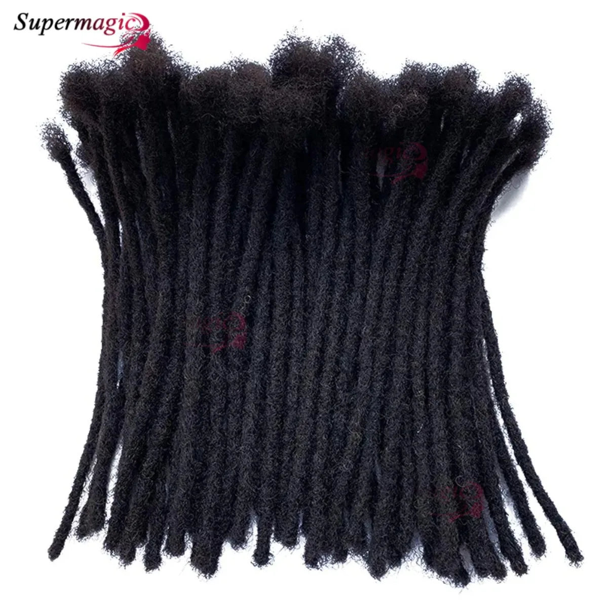 60Strands 0.4/0.6/0.8cm Human Hair Dreadlock Extensions Loc Extensions Human Hair Permanent Crochet Dreadlocks Human Hair 1B
