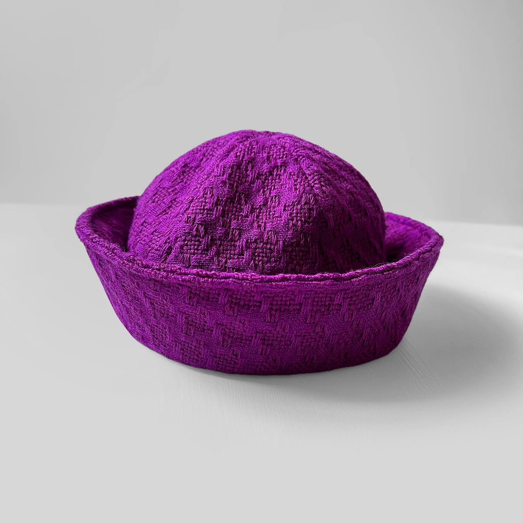Fall Elegant Tweed Berets for Women Sailor Hat Japanese Versatile Naval Winter Fashion Party Warm Cute Jk Y2K Bucket Hat