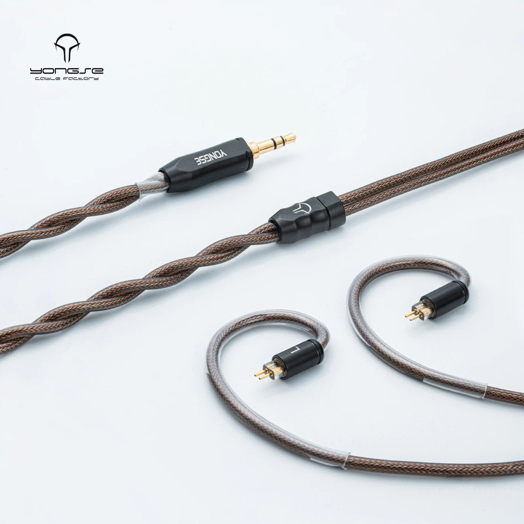 YONGSE Mech-X Cable Silver-plated Single Crystal Copper + Graphene Shielding Earphone Cable