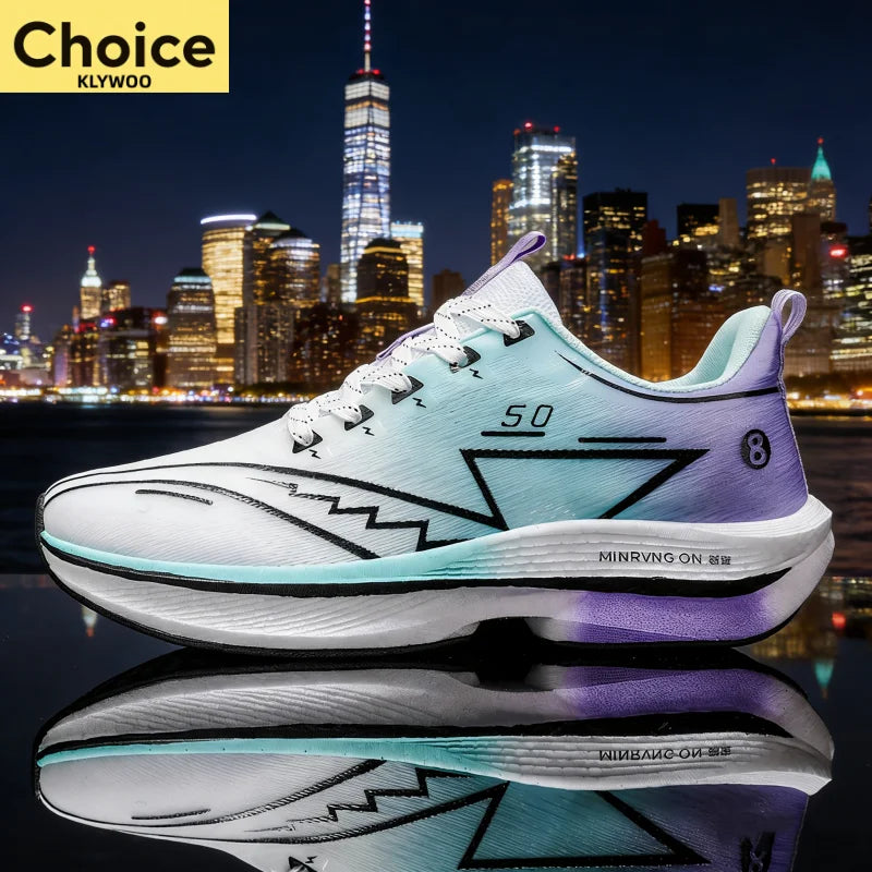 Running Shoes Carbon Board Speciality Marathon Men Sports Breathable Lightweight Women's Comfortable Athletic Nonskid Sneakers