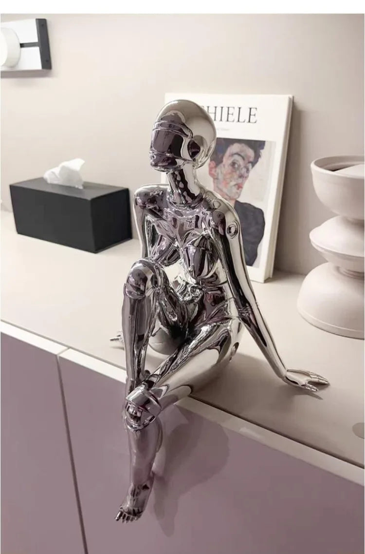 Modern Figurines Minimalism Art Miniatures Luxury Creative Ornaments for Bedroom Aesthetic Room Decor Original and Funny Gifts