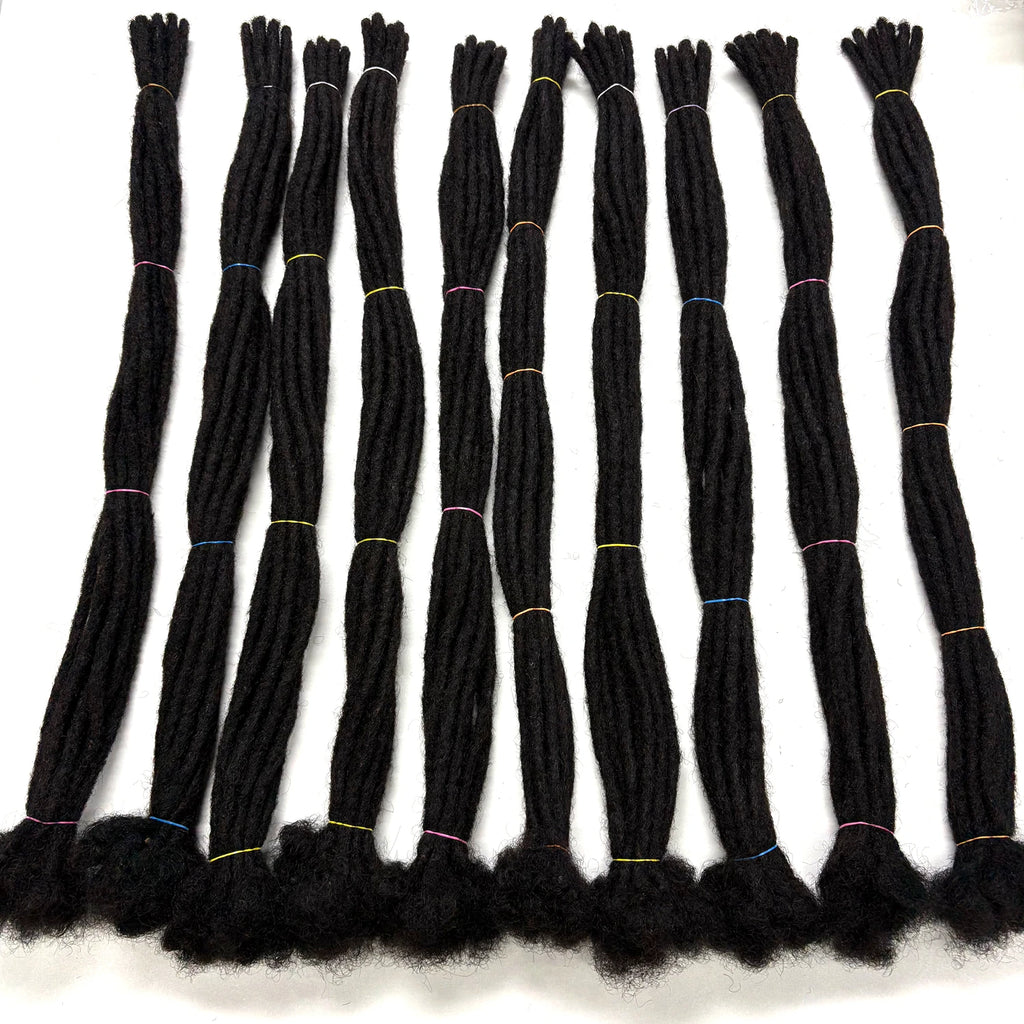 6-20inch 0.6cm Regular Loc Extension Human Hair 50 Strands Full Handmade 100% Human Hair Loc Dreadlock Extension for Men Women