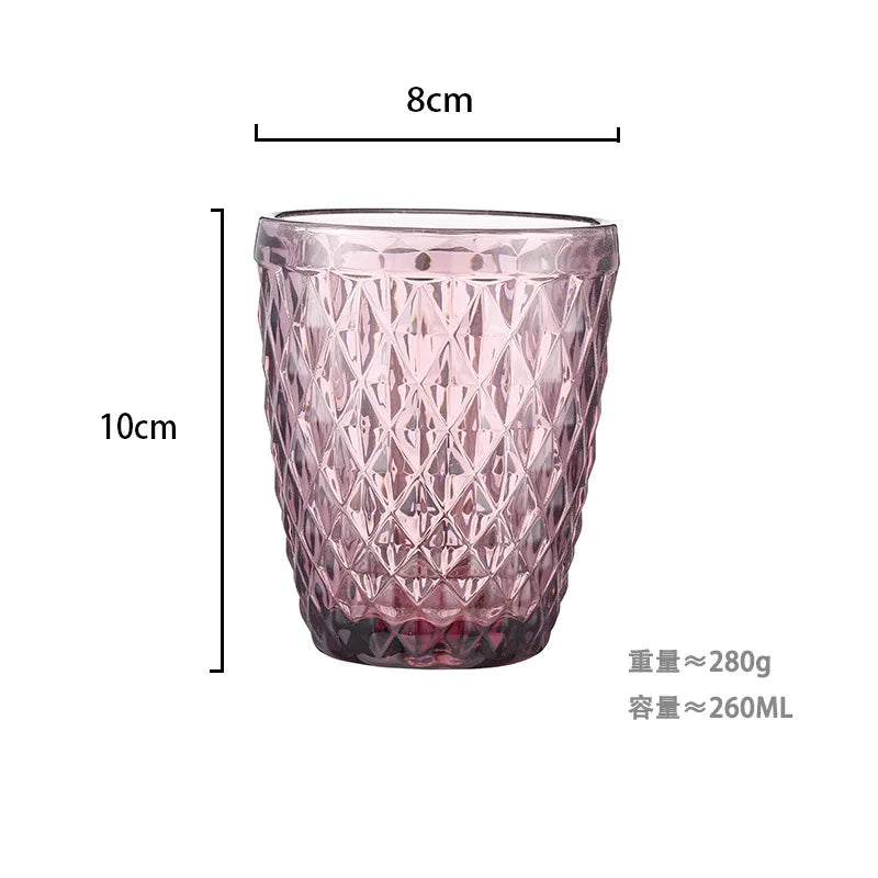 260 ml Water Glass for Juice Beer Tea Milk Wine Drinking Drinkware for Cold Drink Glasses Family and Friends Party