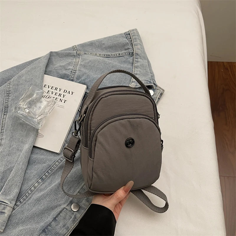 Casual Oxford Fabric Mobile Phone Bag Women's Crossbody Bag Lightweight Trendy Single Shoulder Canvas Bag for Walking