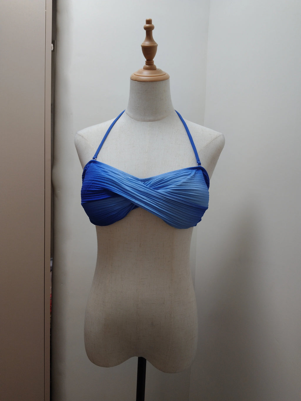 Blue Bikini Set For Women Swimwear Blue Halter Bikini Set With  Top And Bikini Bottom