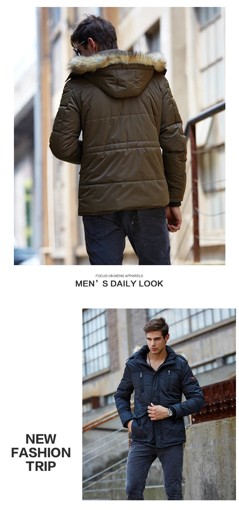 Solid Parkas Male Coat Large Size Clothing Parka Outdoor Men's Winter Jacket Plus Velvet Thick Warm Multi Pocket Jackets