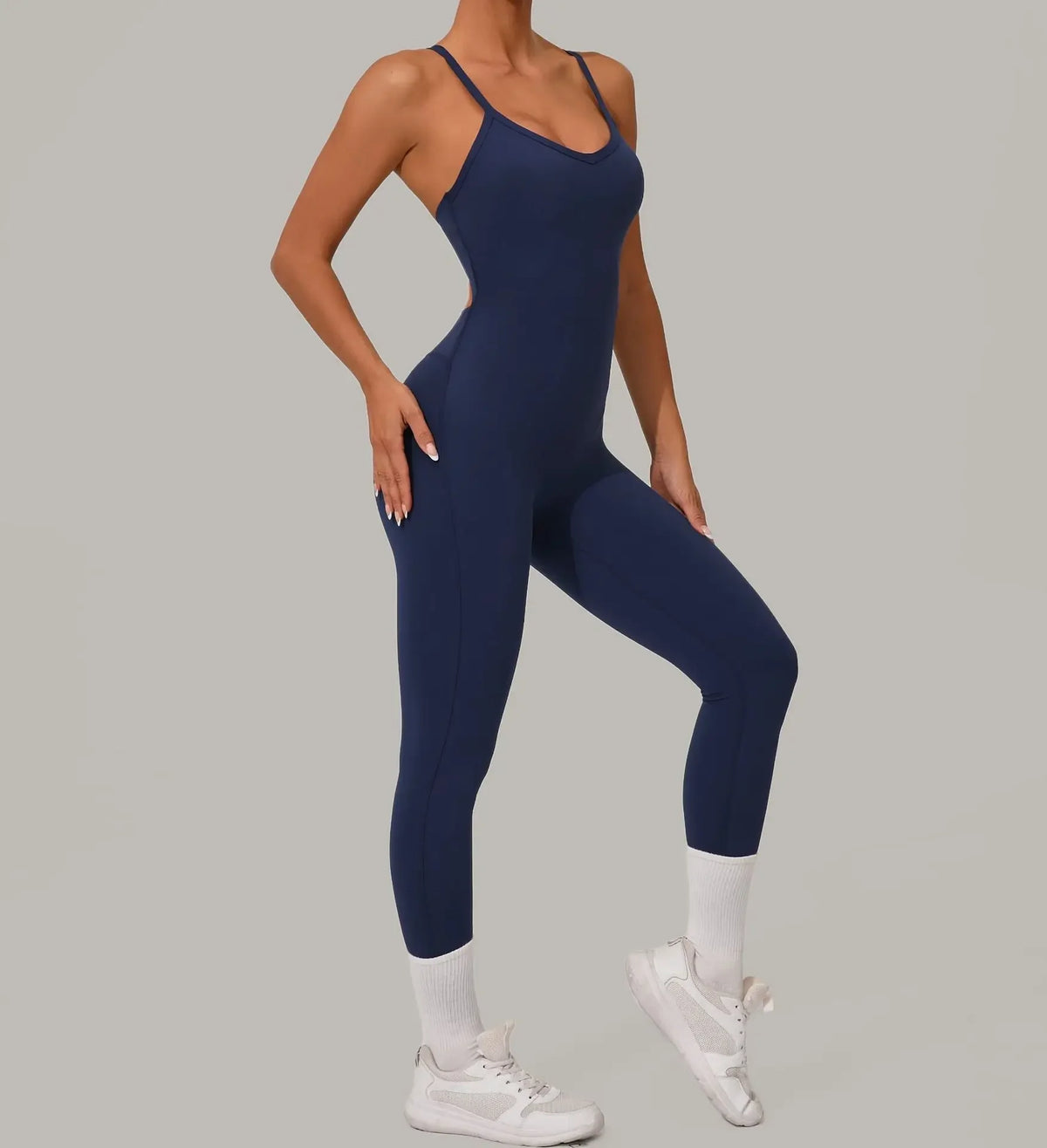 Wholesale Gym Clothes Woman Yoga Set Padding Women's Gym Jumpsuit Activewear Sportswear Push Up Fitness Sports Overalls Purple