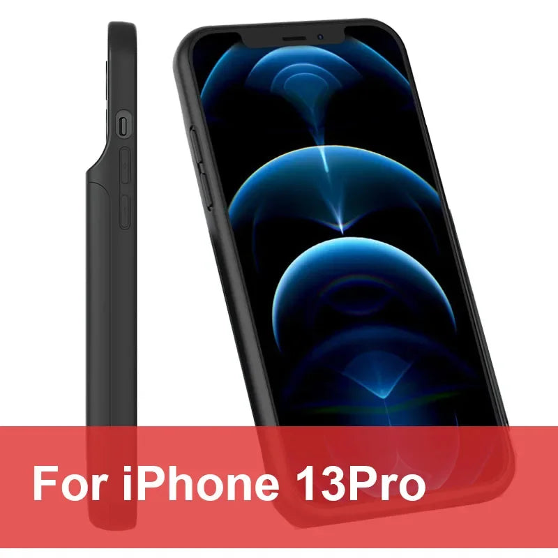 6800mAh Portable Phone Charger Case For iPhone 16 15 14 13 12 11 X mini pro max battery Charging Case For 6 6s 7 8 Plus SE2020
